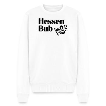 Hessen Bub - Frankfurt Design Shop Bembeltown.de - Männer Premium Bio Pullover - Weiß - Vorne - Thijin (182cm)