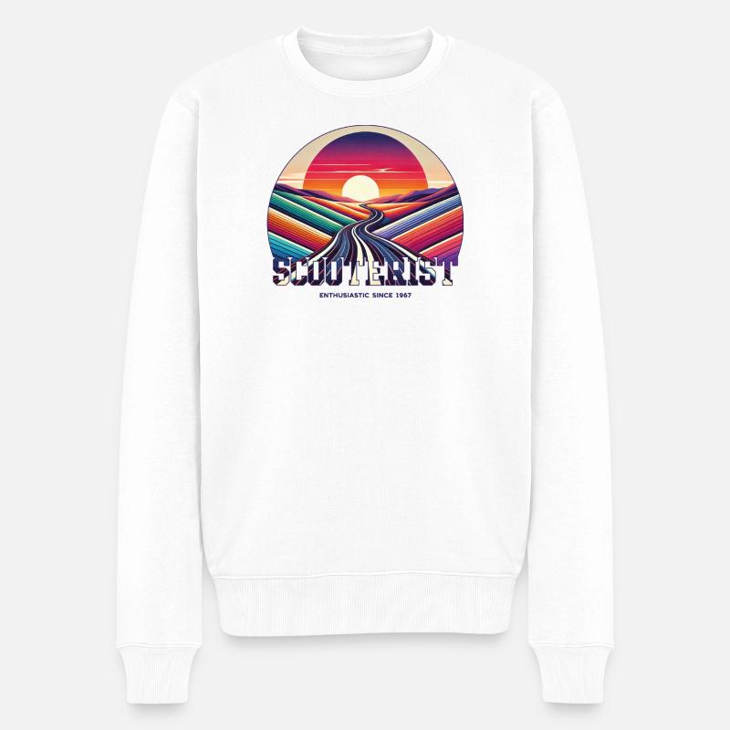 Trottinette Rainbow Road Sunset Scooter - Pull Premium bio Homme - blanc