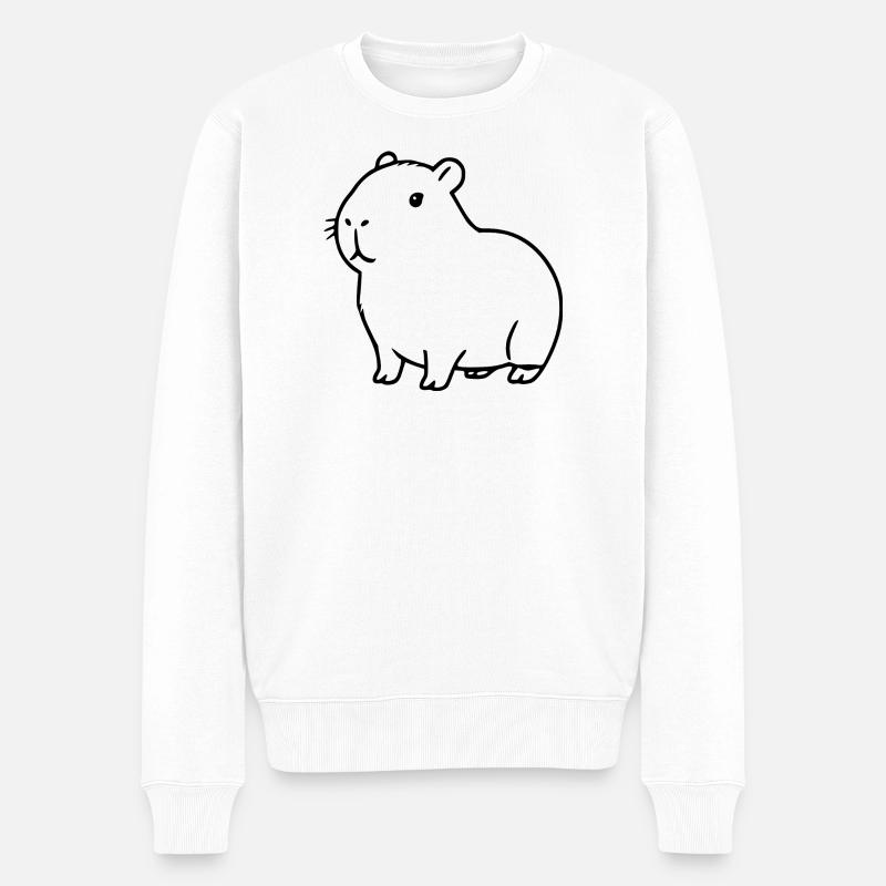 Capybara capybara noir - Pull Premium bio Homme - blanc