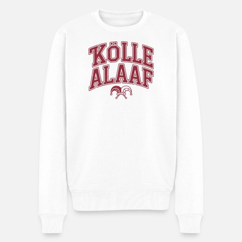 Kölle Alaaf - Männer Premium Bio Pullover - Weiß