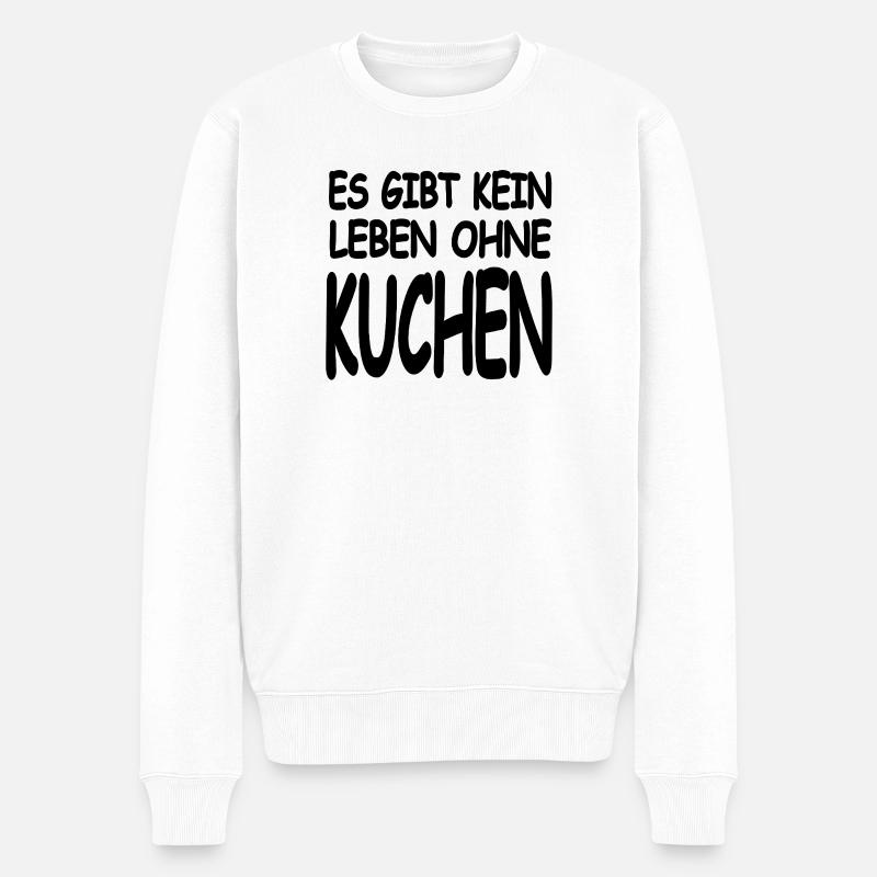 Kuchen - Männer Premium Bio Pullover - Weiß