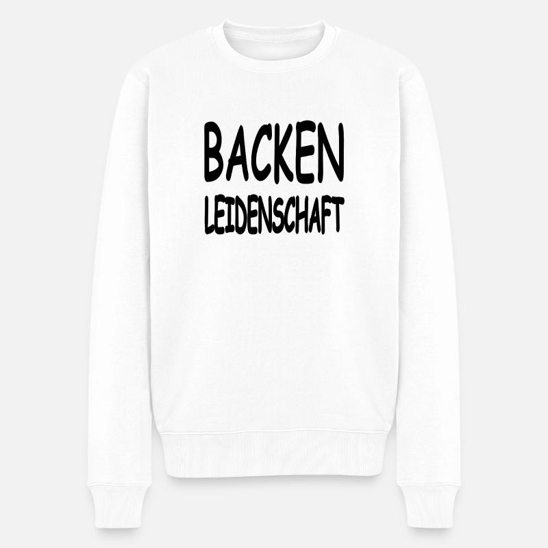 Backen - Männer Premium Bio Pullover - Weiß