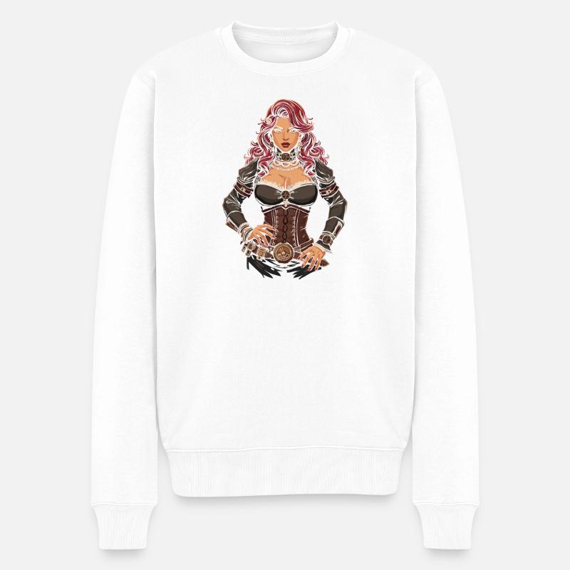 Femmes Steampunk Magnifiques Steampunk - Pull Premium bio Homme - blanc