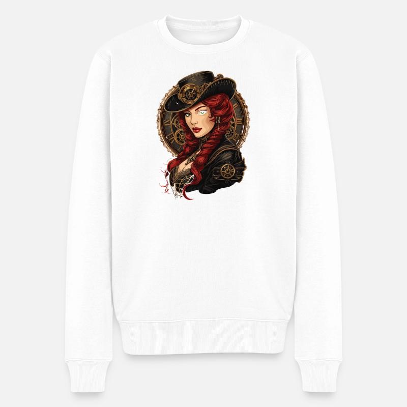 Femmes Steampunk Magnifiques Steampunk - Pull Premium bio Homme - blanc