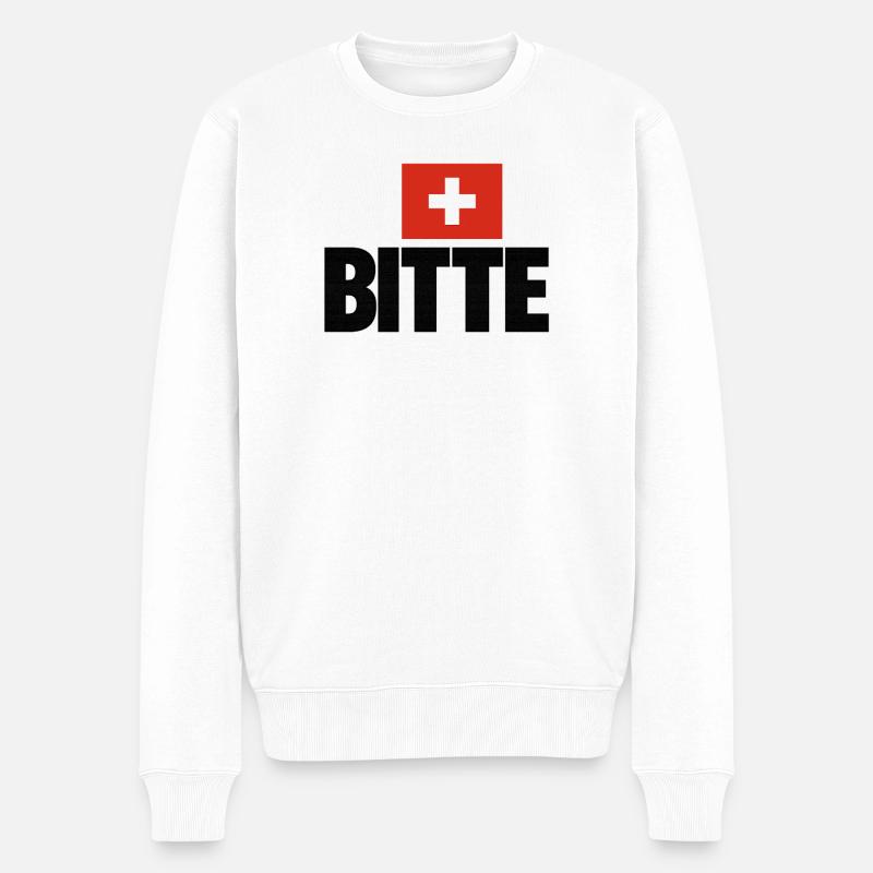 Swiss Bite Chart - Økologisk premium-sweatshirt til mænd - hvid
