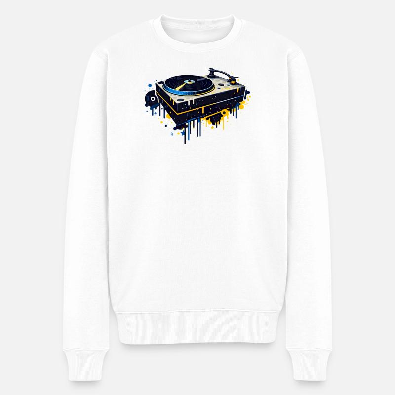 Conception de platines graffiti - Pull Premium bio Homme - blanc