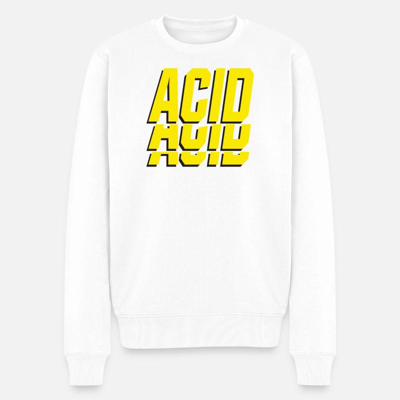 SÄURE - Männer Premium Bio Pullover - Weiß