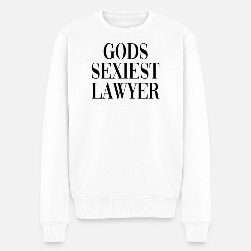 Anwalt Jurist Lustiger Spruch - Männer Premium Bio Pullover - Weiß