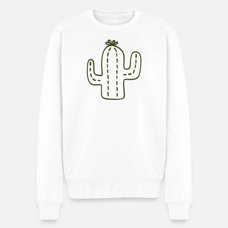Cactus Sketch - Pull Premium bio Homme - blanc