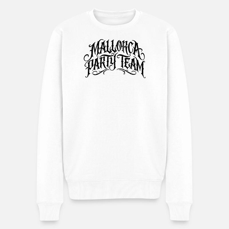 Mallorca Party Team - Männer Premium Bio Pullover - Weiß