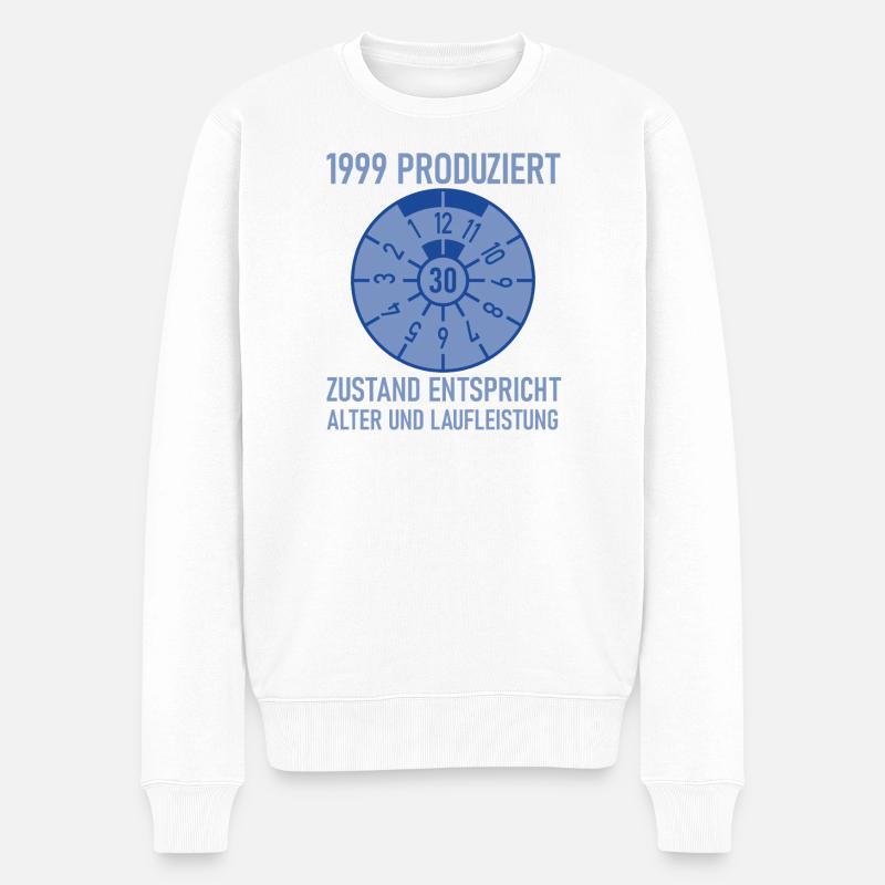 1999 Geboren 30. Geburtstag Auto Tuning - Männer Premium Bio Pullover - Weiß