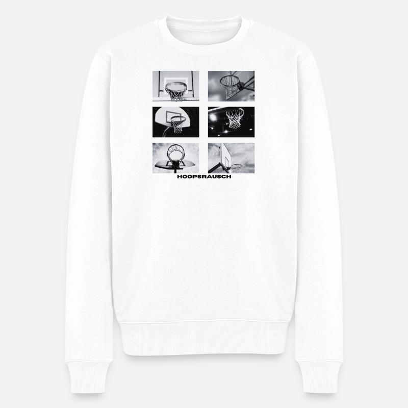 Hoopsrausch BW Collage - Pull Premium bio Homme - blanc