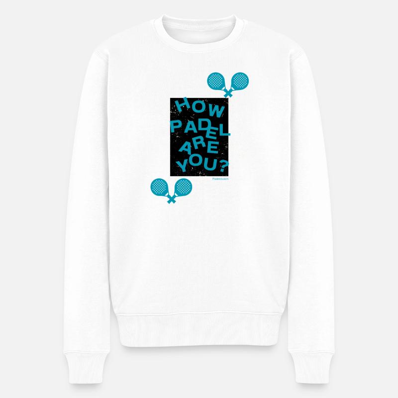 Tu es à quel point de Padel ? - Pull Premium bio Homme - blanc