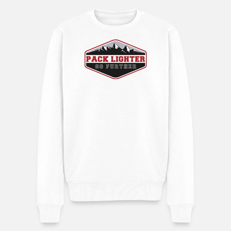 Pack leichter, geh weiter - Männer Premium Bio Pullover - Weiß