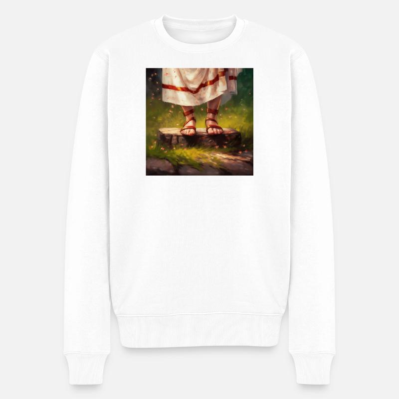 Sommersockel - Männer Premium Bio Pullover - Weiß