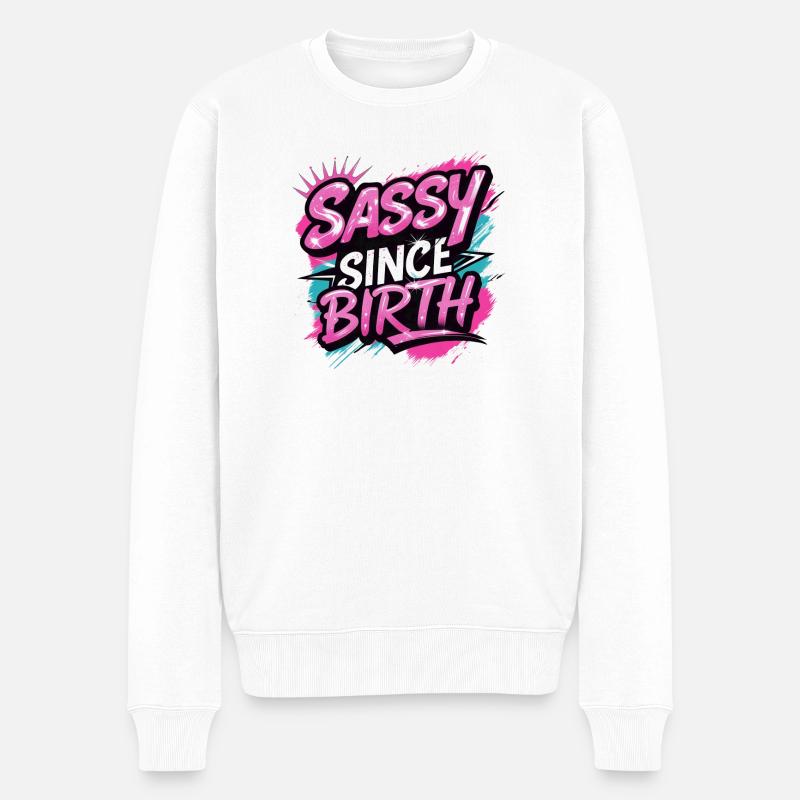 sassy - Männer Premium Bio Pullover - Weiß
