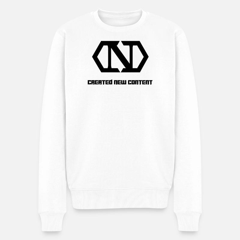 CREATED_NEW_CONTENT_2.0 - Männer Premium Bio Pullover - Weiß