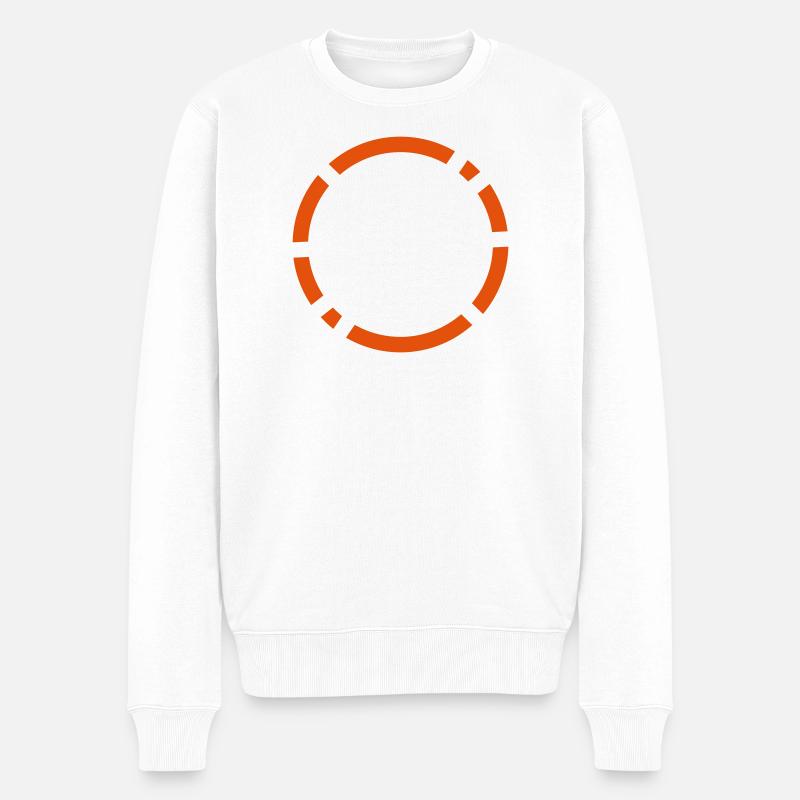 Kreis-Logo-Design - Männer Premium Bio Pullover - Weiß
