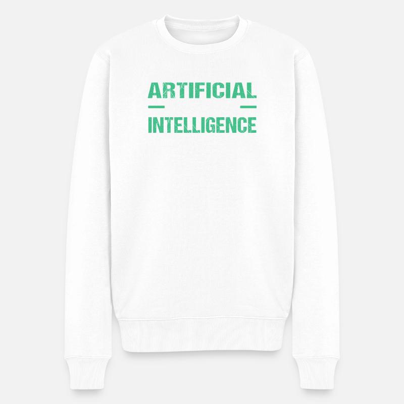 Intelligence artificielle GPT - Pull Premium bio Homme - blanc