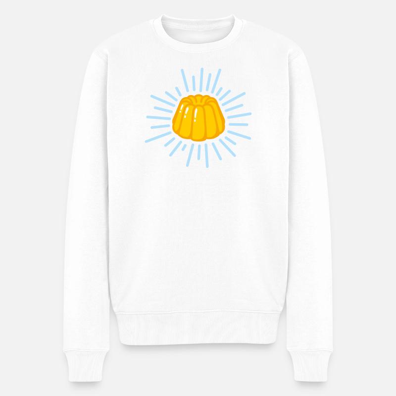 Pudding - Männer Premium Bio Pullover - Weiß