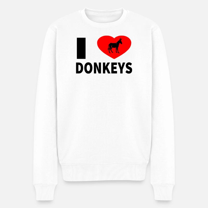 âne - Pull Premium bio Homme - blanc