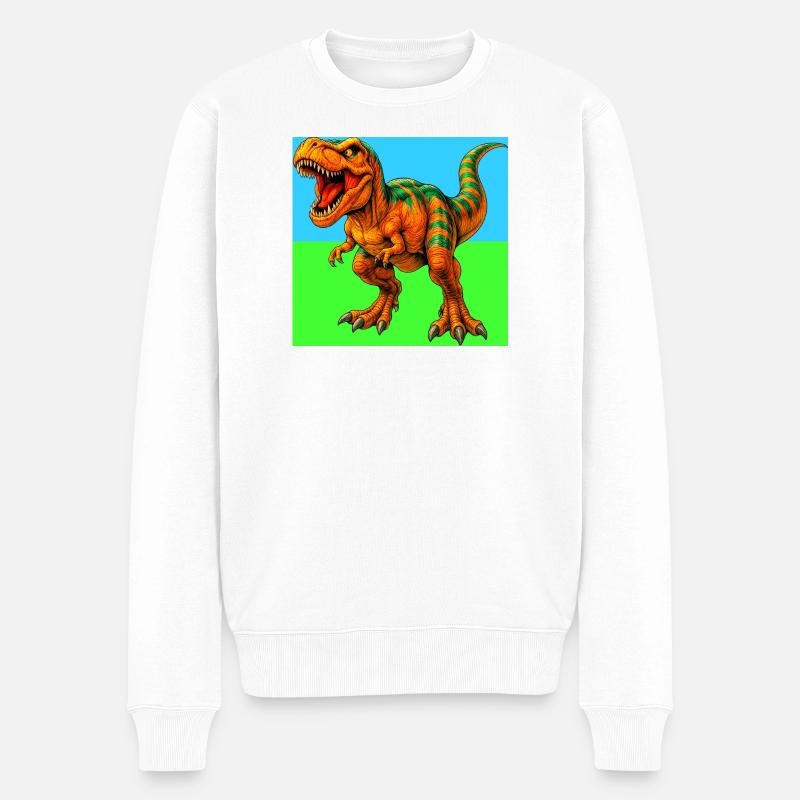 dinosaure - Pull Premium bio Homme - blanc