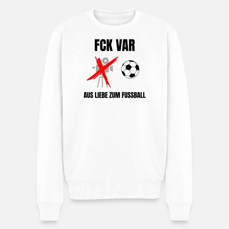 FCK VAR - Männer Premium Bio Pullover - Weiß