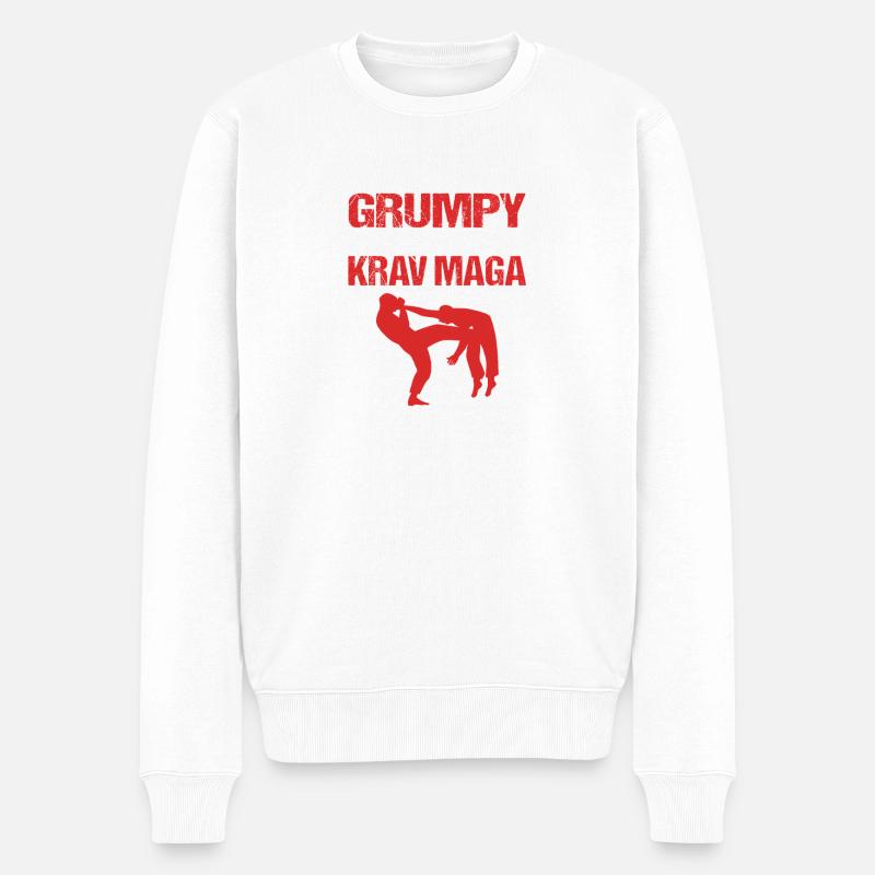 Krav Maga - Männer Premium Bio Pullover - Weiß