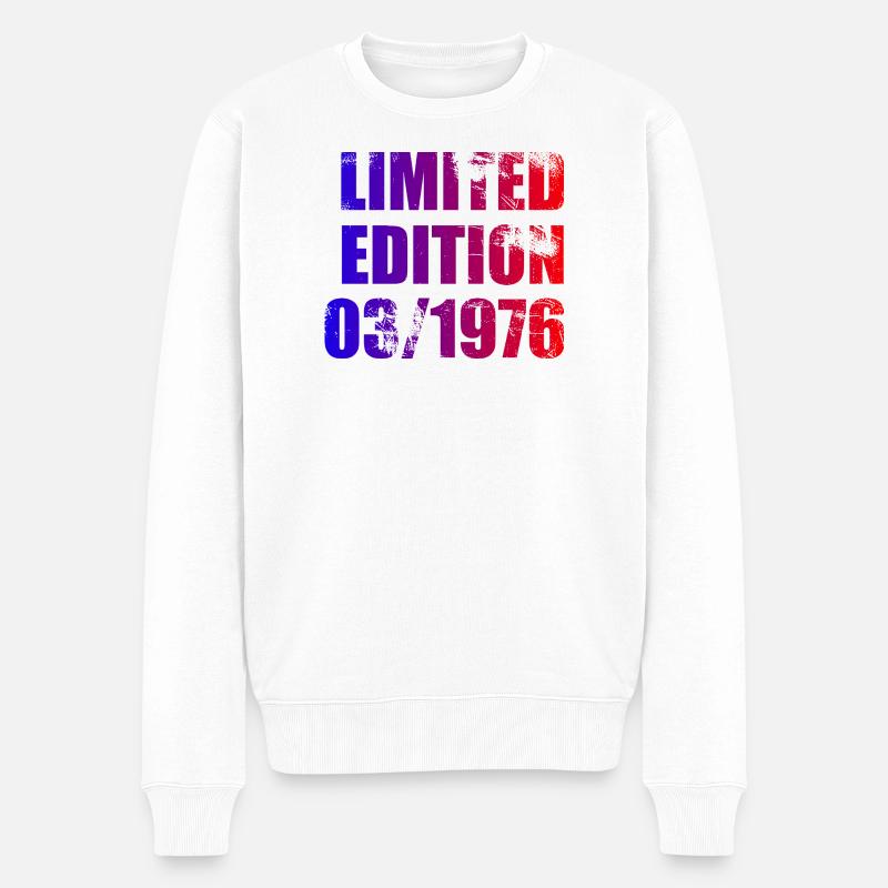 50e anniversaire Édition limitée 03/1976 - Pull Premium bio Homme - blanc