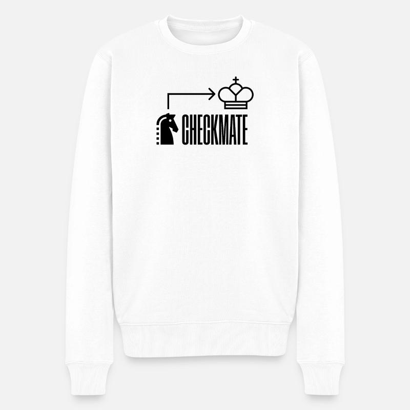 Der Zug des Ritters - Männer Premium Bio Pullover - Weiß