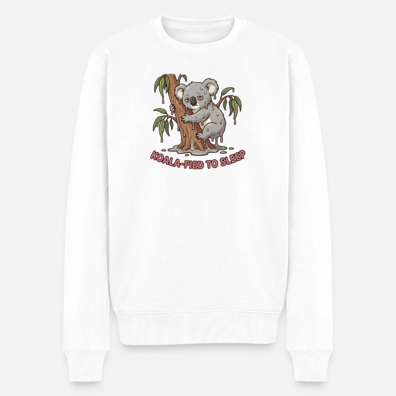 Koala Kawaii Endormi - Pull Premium bio Homme - blanc