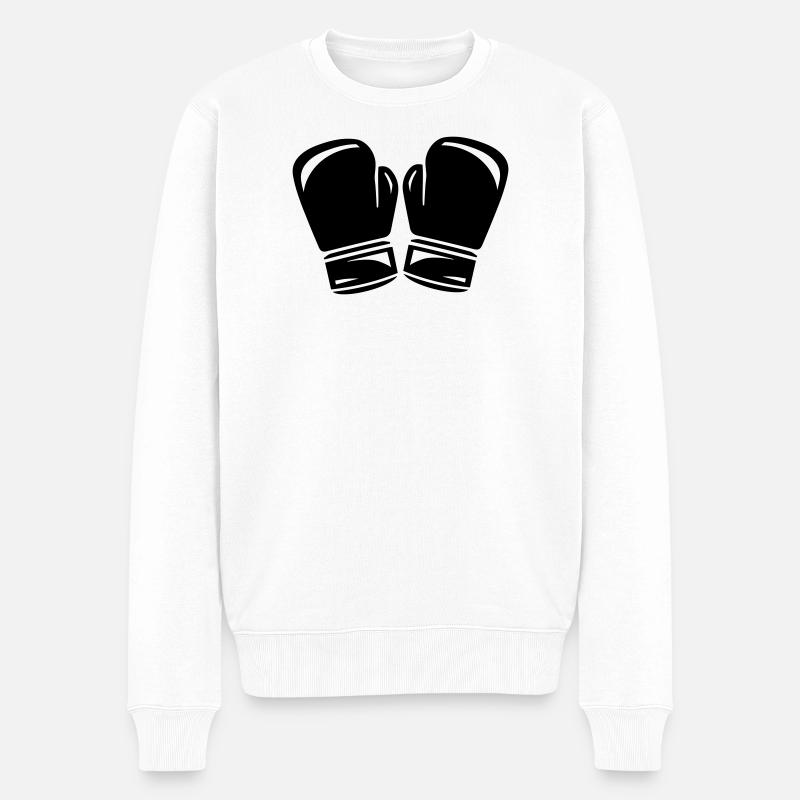 Boxen - Männer Premium Bio Pullover - Weiß