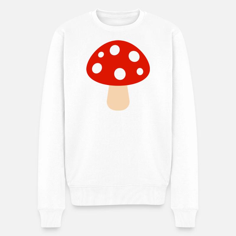 Pilz - Männer Premium Bio Pullover - Weiß