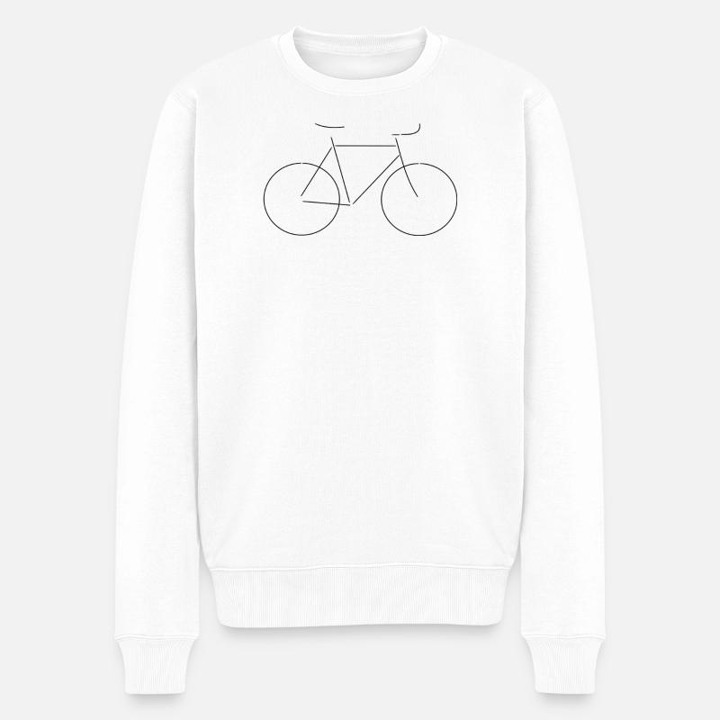 Fahrrad Rad - Männer Premium Bio Pullover - Weiß