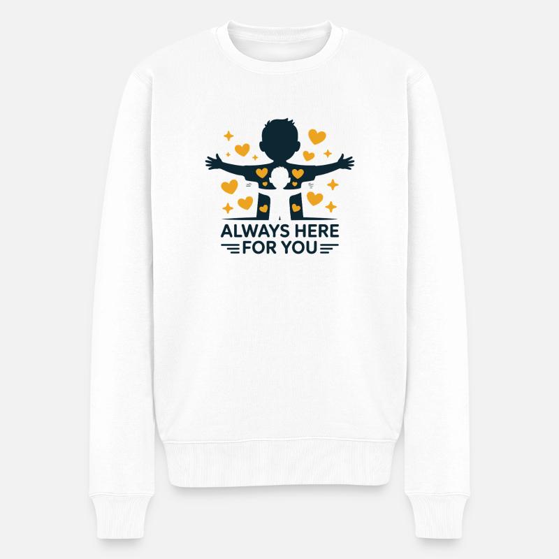 Toujours là pour toi Silhouette - Pull Premium bio Homme - blanc