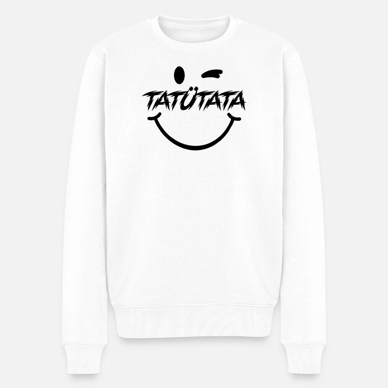 Tatuetata  - Männer Premium Bio Pullover - Weiß