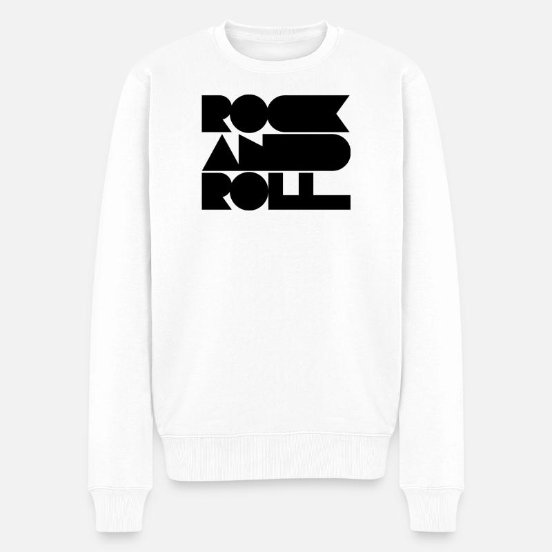 Conception du logo Rock and Roll - Pull Premium bio Homme - blanc
