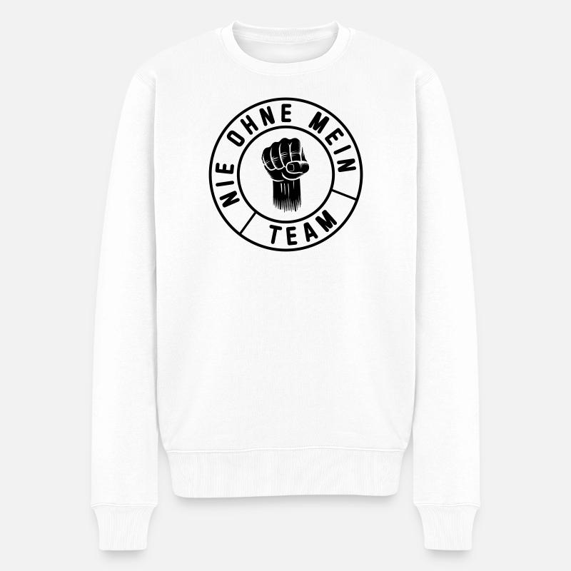 mein Team - Männer Premium Bio Pullover - Weiß