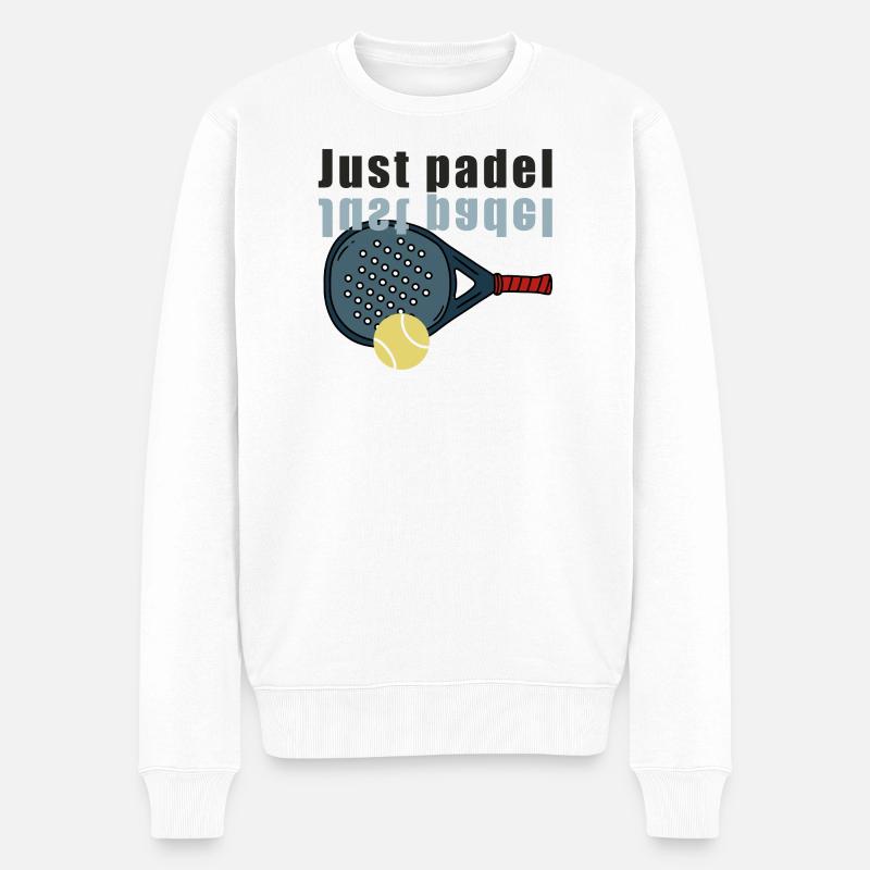 Just_padel - Männer Premium Bio Pullover - Weiß