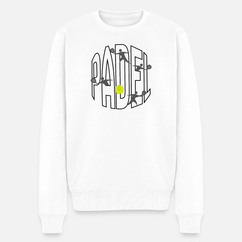 padel - Pull Premium bio Homme - blanc