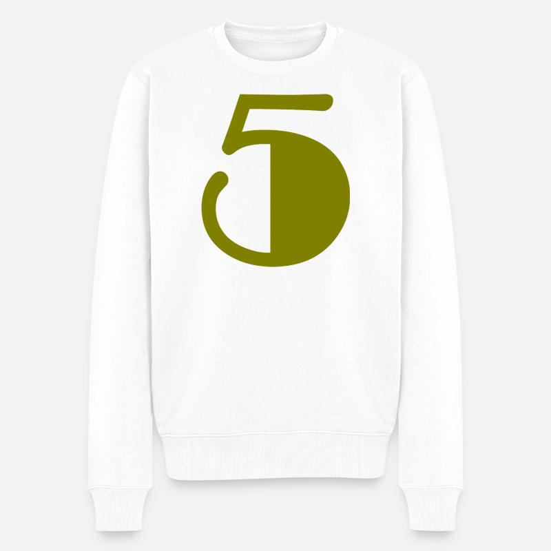 5. ANNIVERSAIRE. 5 ANS. 5e ANNIVERSAIRE - Pull Premium bio Homme - blanc