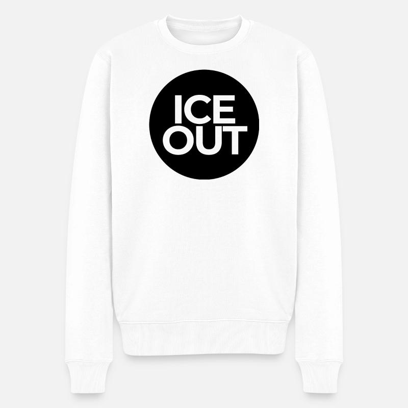 I C E OUT  - Männer Premium Bio Pullover - Weiß