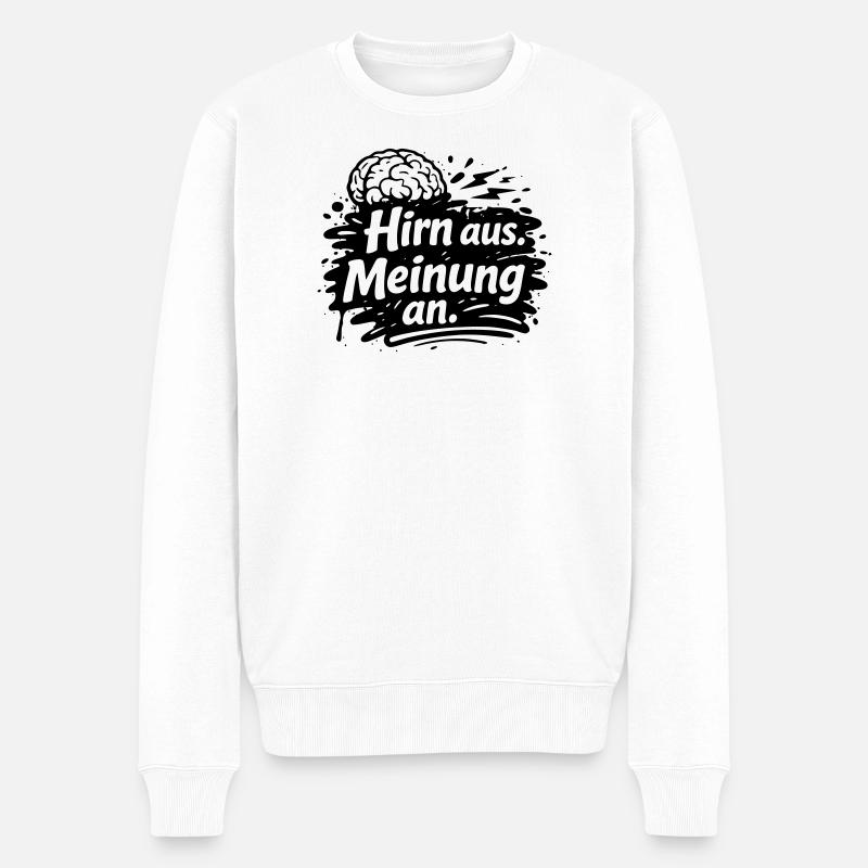 Cerveau à partir de l’opinion - Pull Premium bio Homme - blanc