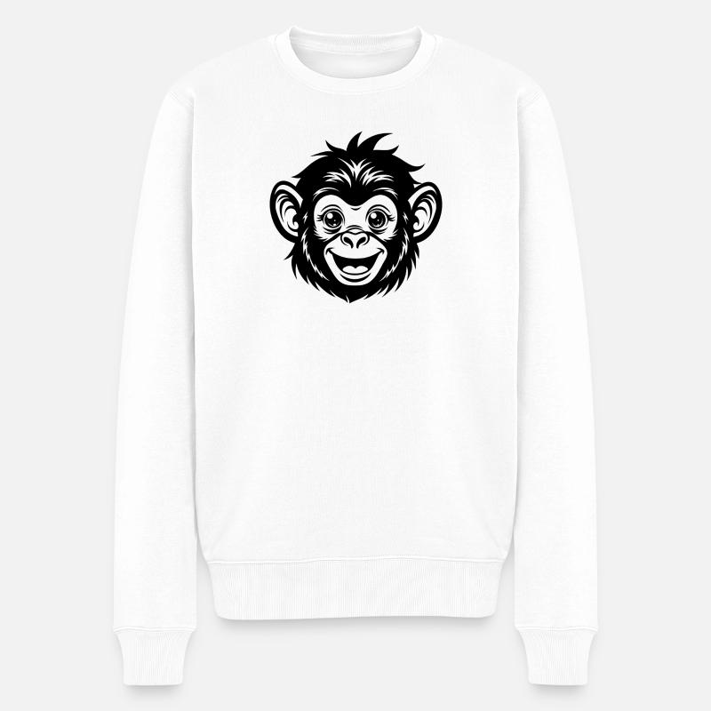 Face de singe - Pull Premium bio Homme - blanc