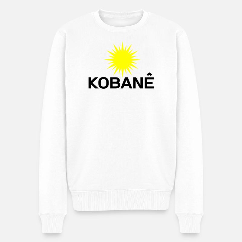 Kobane_Kurdistan_Sonne - Pull Premium bio Homme - blanc