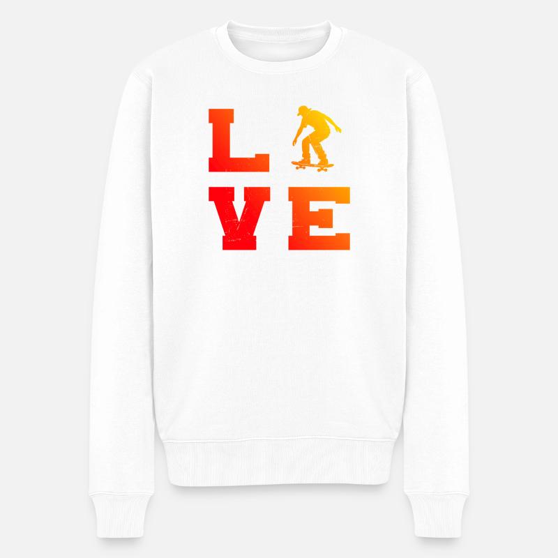Un motif réservé aux skateurs - Pull Premium bio Homme - blanc