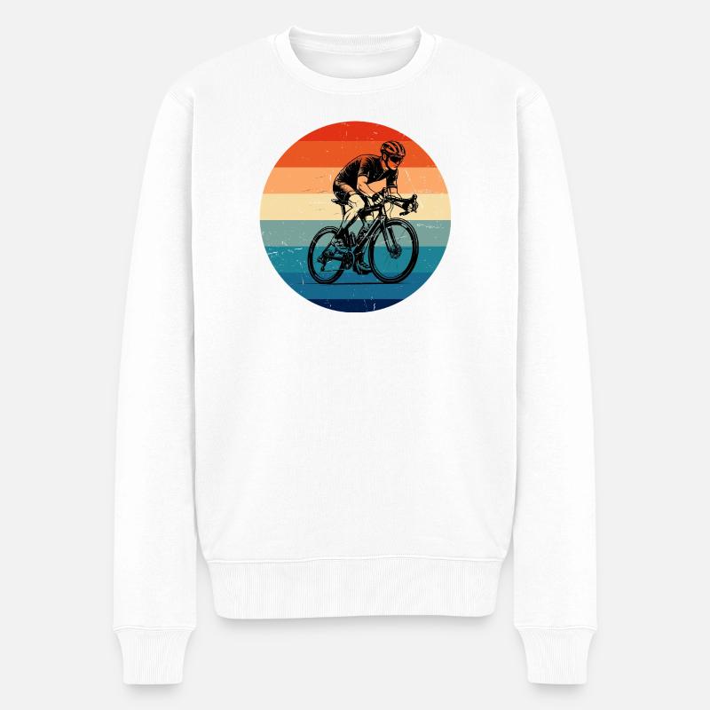 Thème puriste du vélo de route - Pull Premium bio Homme - blanc