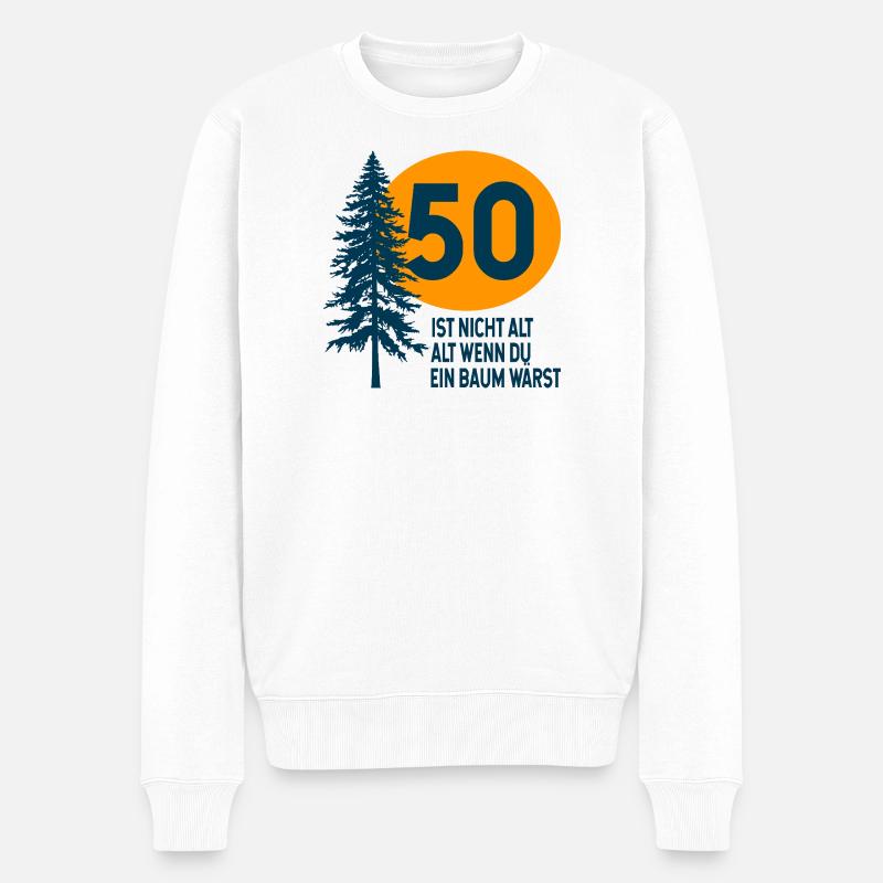 Sapin-cadeau pour le 50e anniversaire - Pull Premium bio Homme - blanc