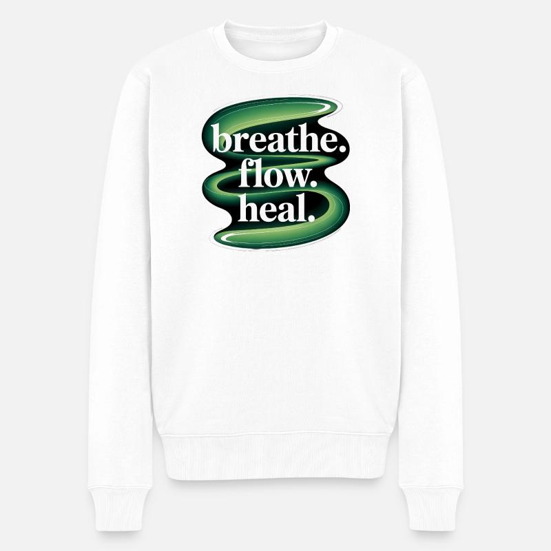 Qigong Tai Chi - Männer Premium Bio Pullover - Weiß