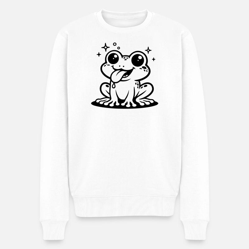 Grenouille Comique Crapaud - Pull Premium bio Homme - blanc